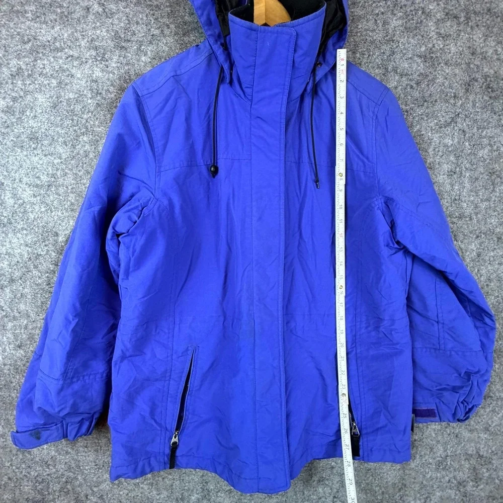 Pacific Trail Parka Jacket Womens Large Blue‎ Hooded Outdoor Winter Fleece Lined